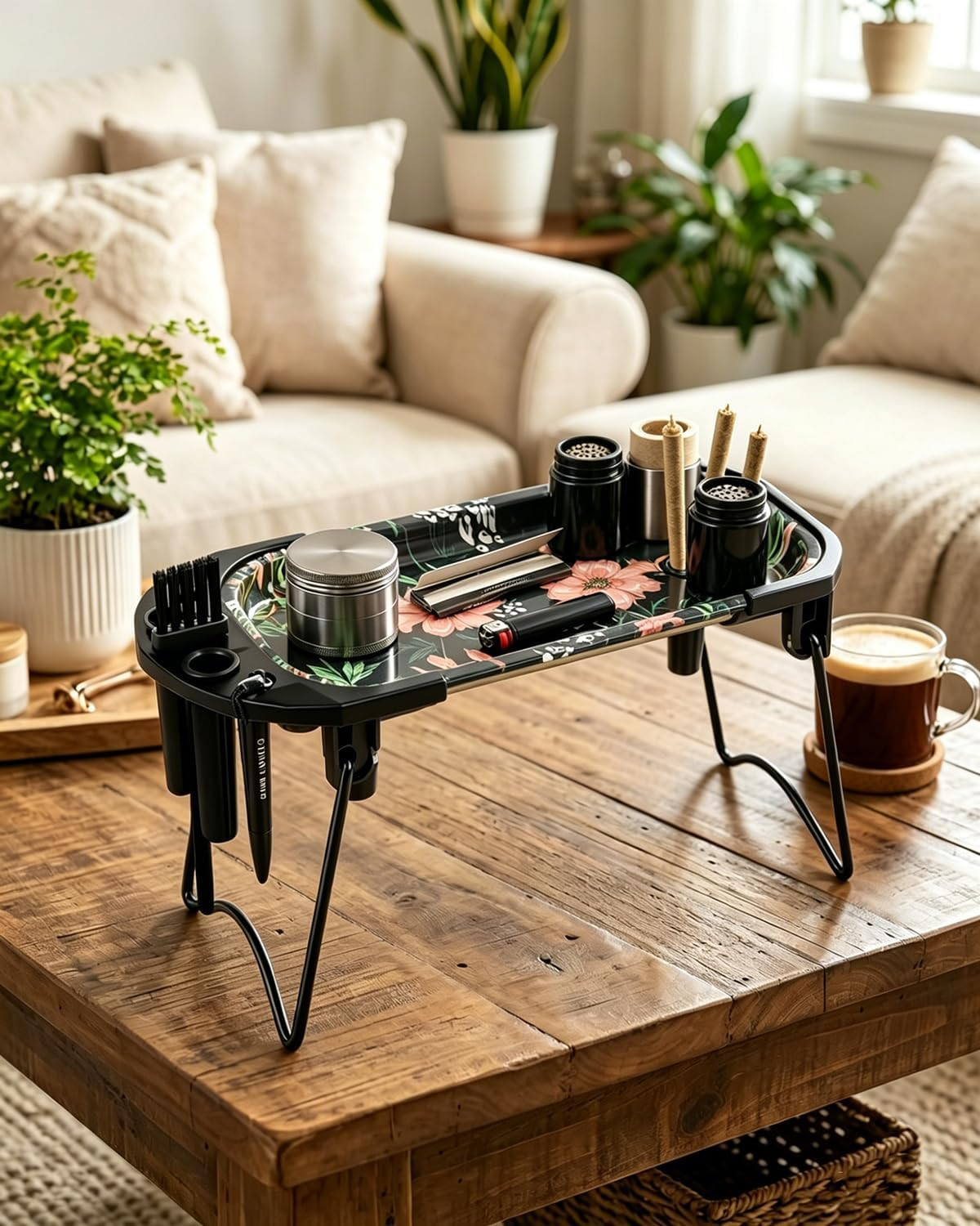 Metal Rolling Tray with Cone Loader, Cone Filler Roller, Rolling Machine & Tray