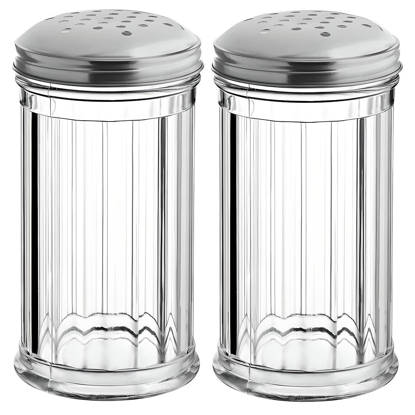 OCS Parts 2-Pack 5.75" Plastic Shakers for Grated Cheese, Spices, and Red Pepper
