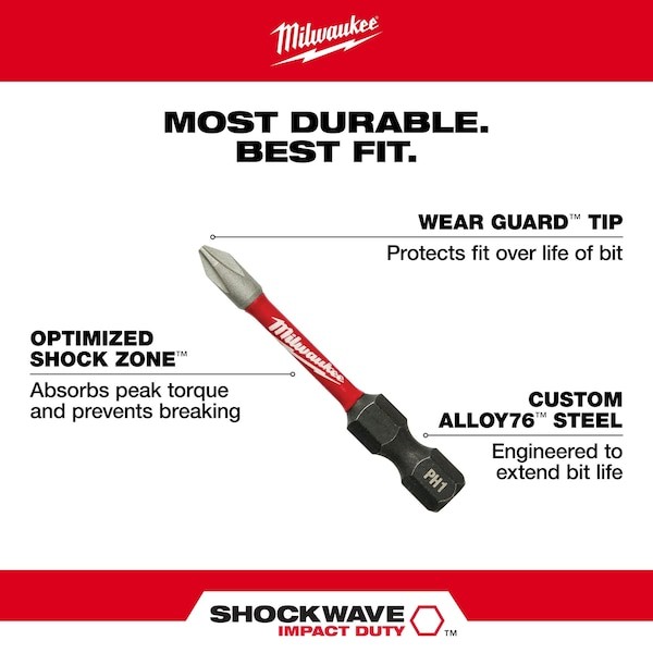 Milwaukee Tool 48-32-4184 Shockwave 2" Impact Torx T20 Power Bits (25Pk)