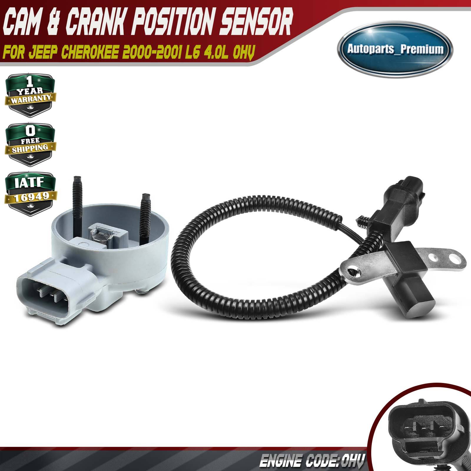 Camshaft & Crankshaft Position Sensor for Jeep Cherokee 2000-2001 L6 4.0L OHV