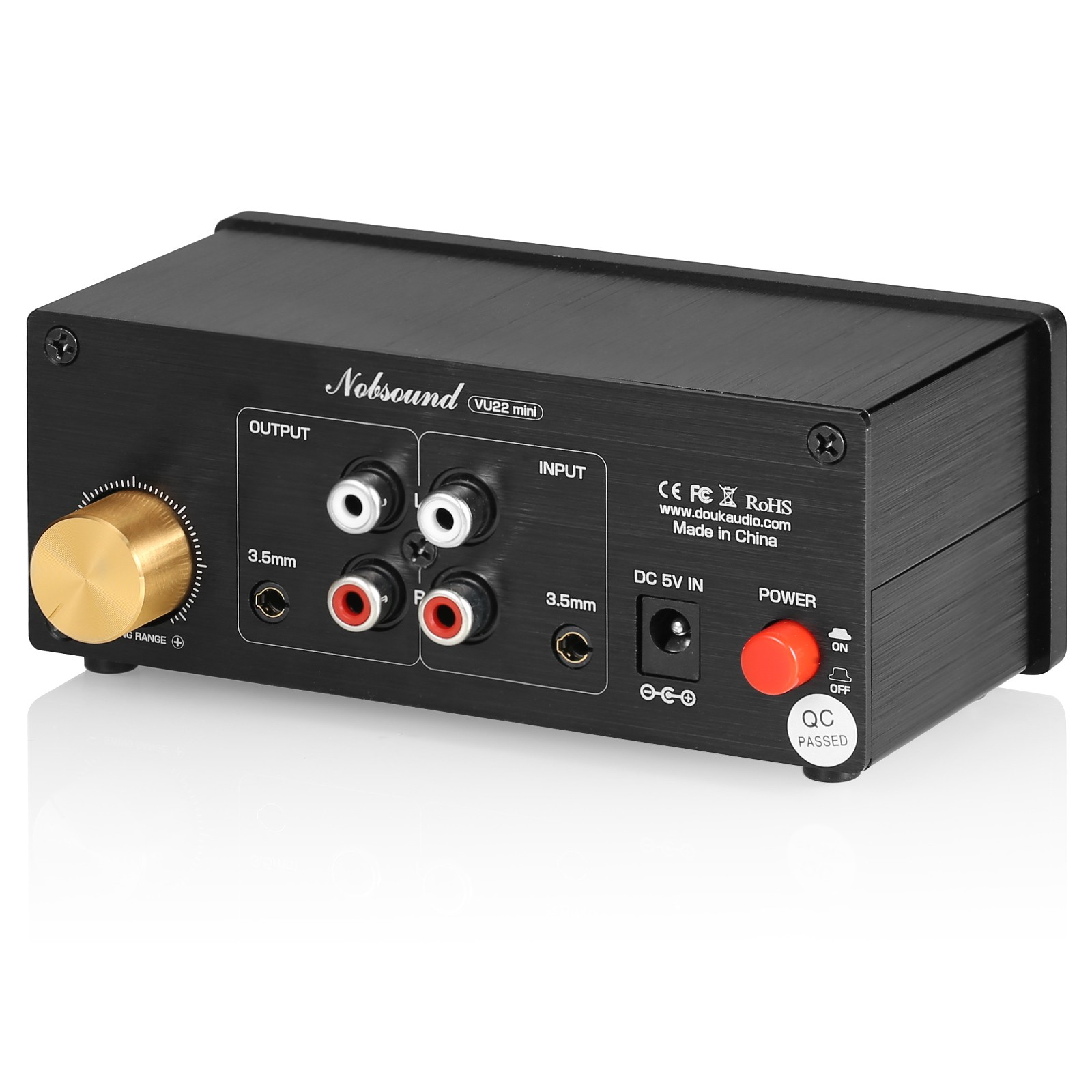 Analog VU Meter Stereo Audio Visualizer Sound Level Meter Display w/ RCA AUX In