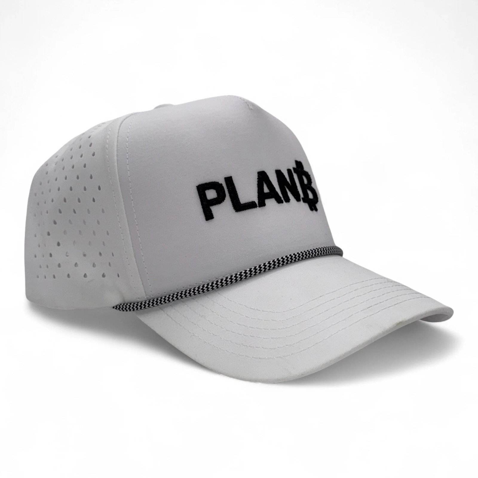 PLAN ₿ White Performance Rope Cap