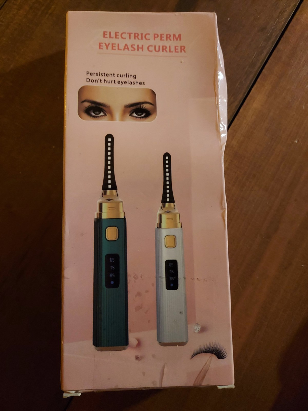 Heated Eyelash Curler/Comb for 24 Hour Long Lashes - LCD Display, Black, New