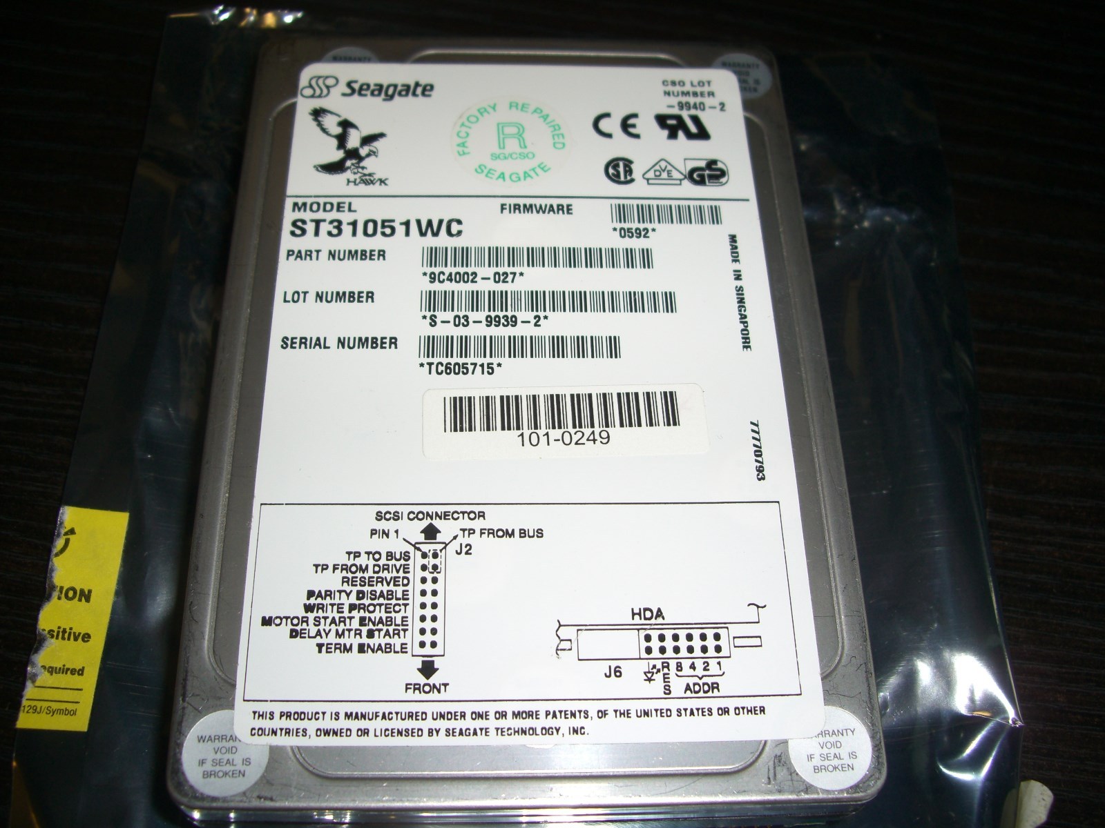 Seagate Hawk 2XL 1.08 GB,Internal,5400 RPM,3.5" (ST31051WC) Hard Drive