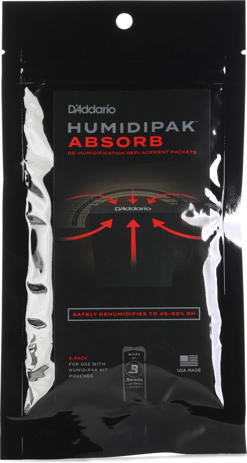 D'Addario Humidipak Absorb Replacement Packets (3-pack)