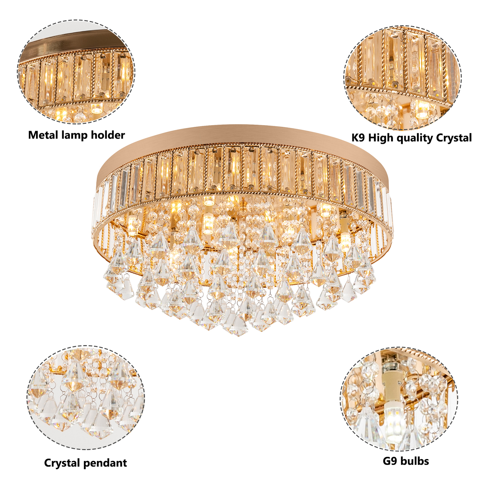 Flush Mount Ceiling Light Ceiling Light Fixture Flush Mount Crystal Chandelier