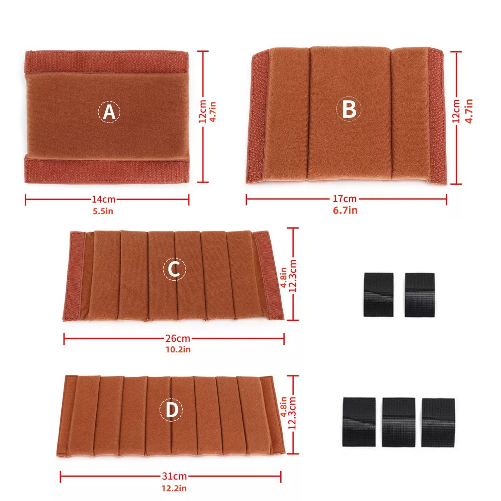 4PCS Camera Bag Case Insert Partition Divider Protection Pad Accessories
