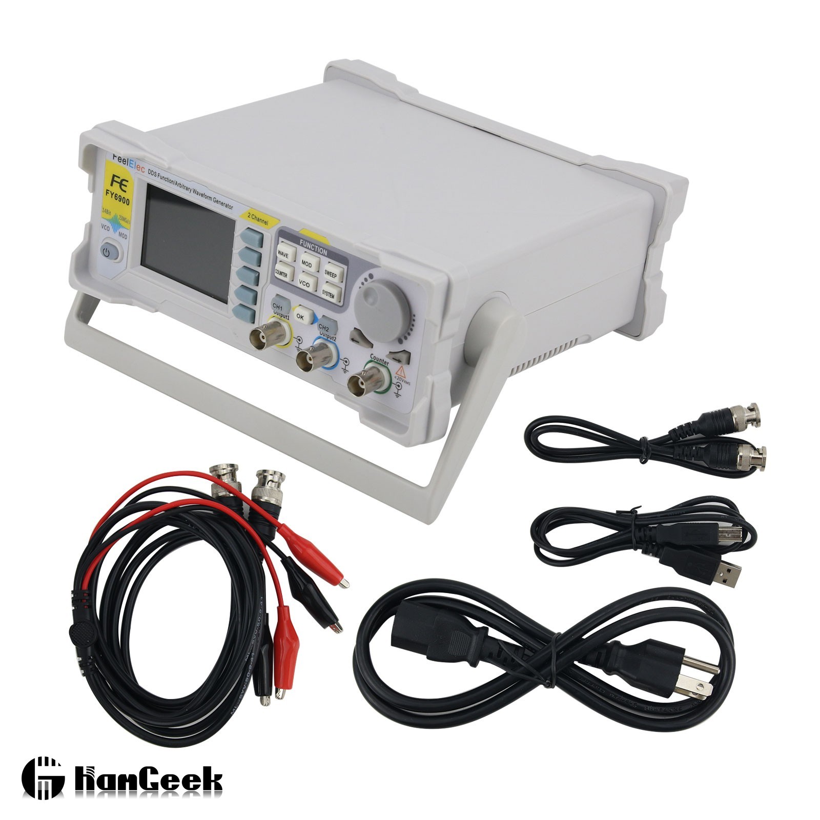 FY6900 2-CH Function Arbitrary Waveform Generator Pulse Signal Frequency Counter