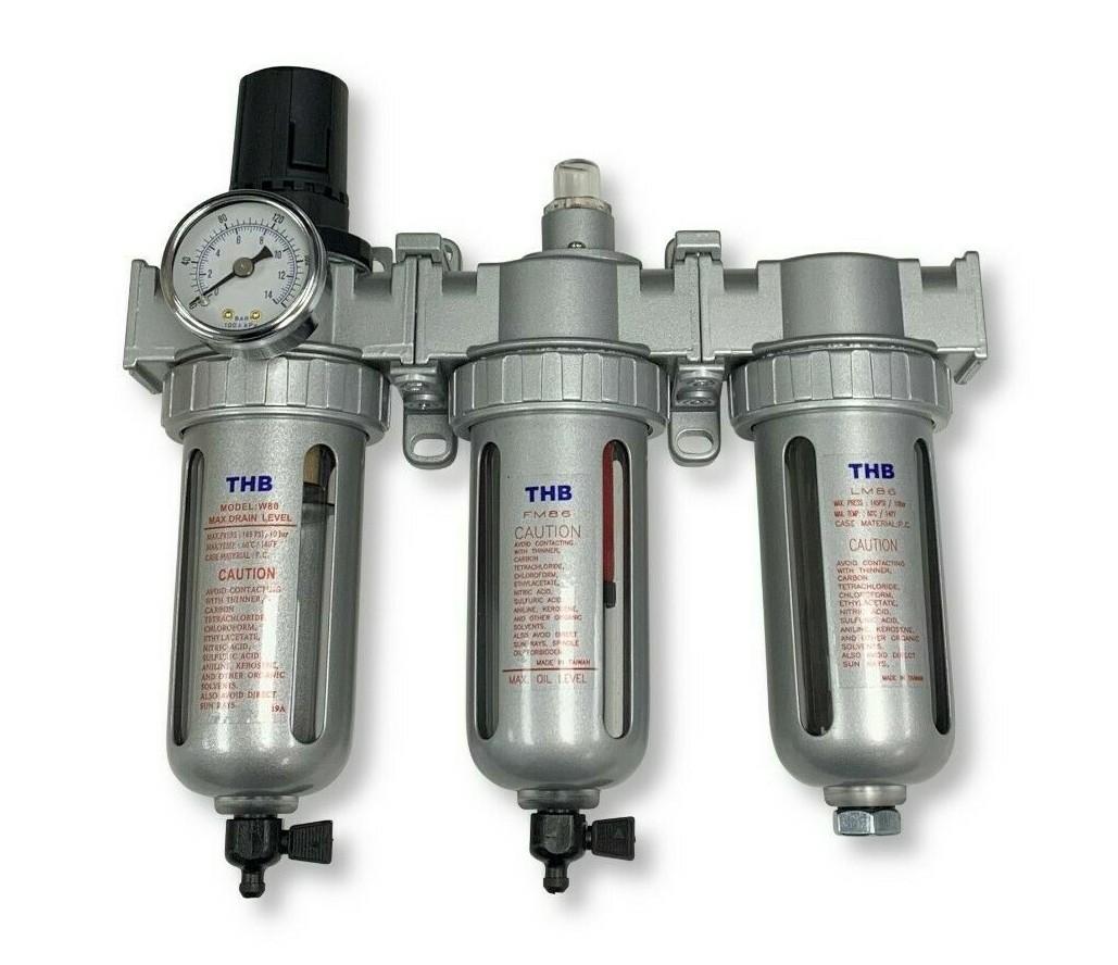 3/8" COMPRESSED AIR FILTER REGULATOR / DESICCANT DRYER / COALESCING FILTER