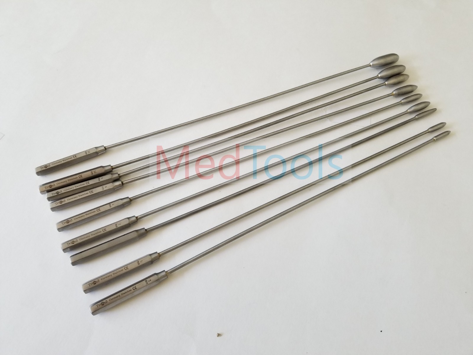 Bakes RoseBud Urethral Sounds Dilator 9 pcs Set German Stainless Steel CE Surgic