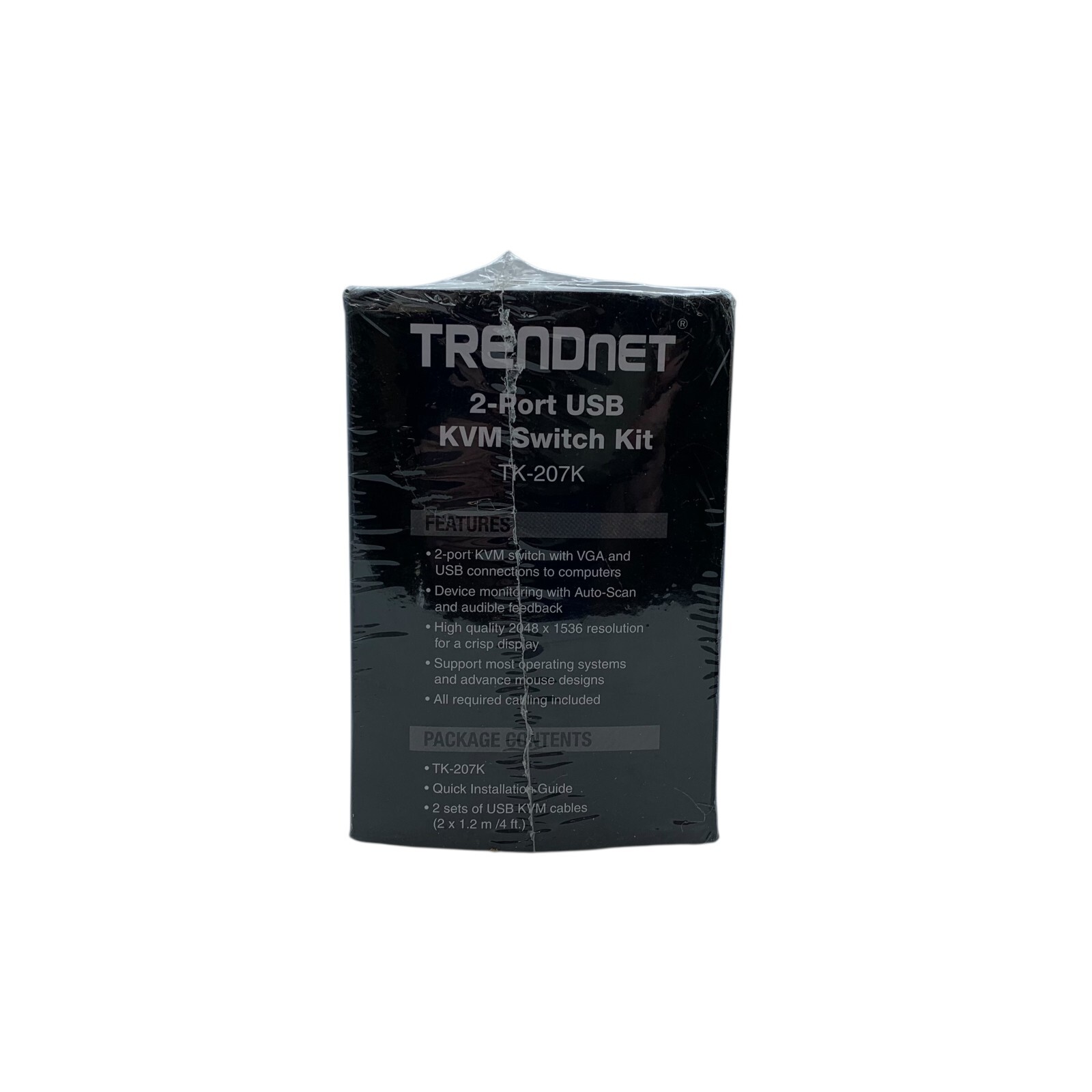 TRENDnet 2-Port USB KVM Switch and Cable Kit, 2048 x 1536 Resolution