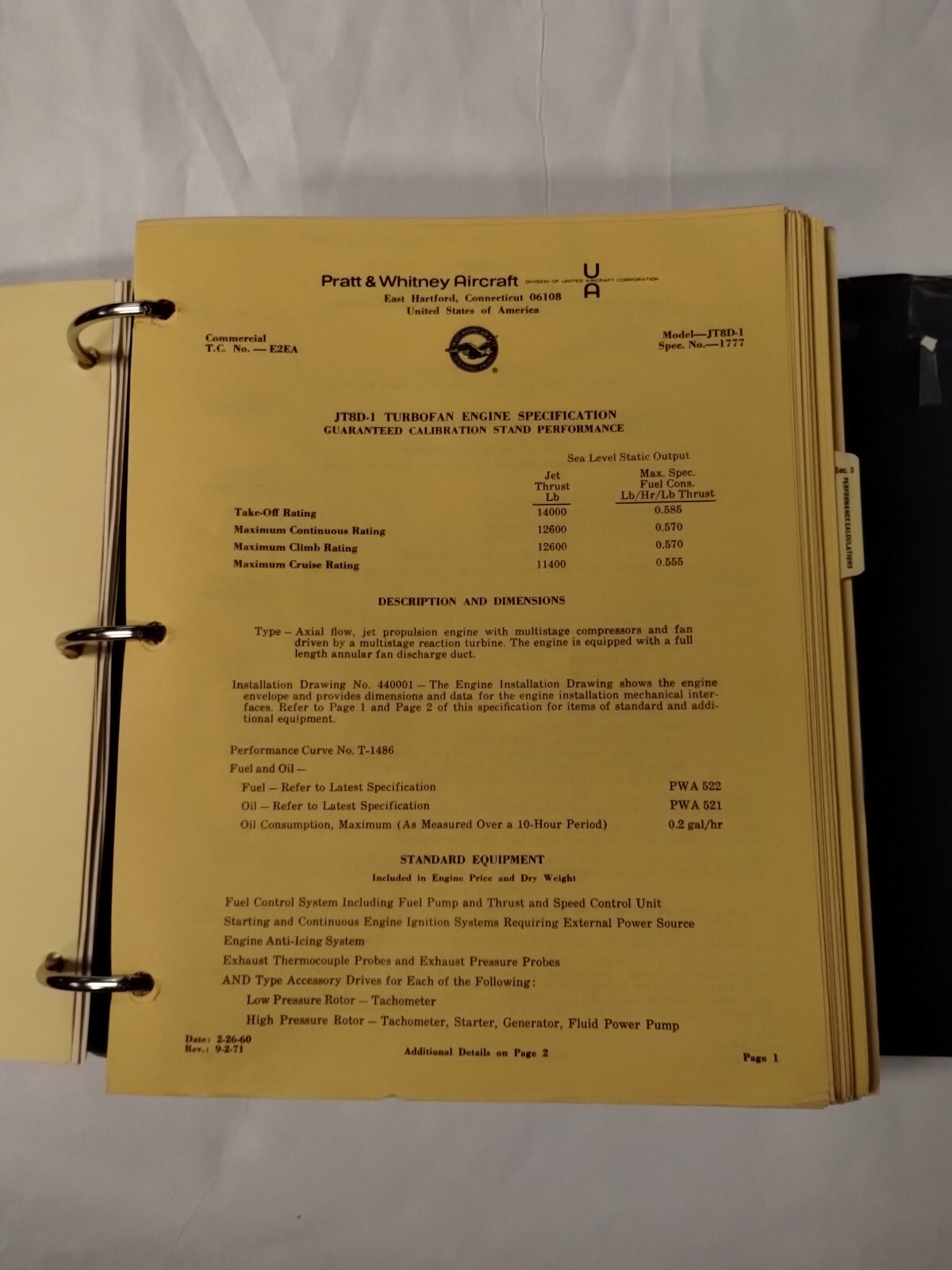 Pratt & Whitney JT8D Commercial Turbofan Engine Installation Handbook-Original