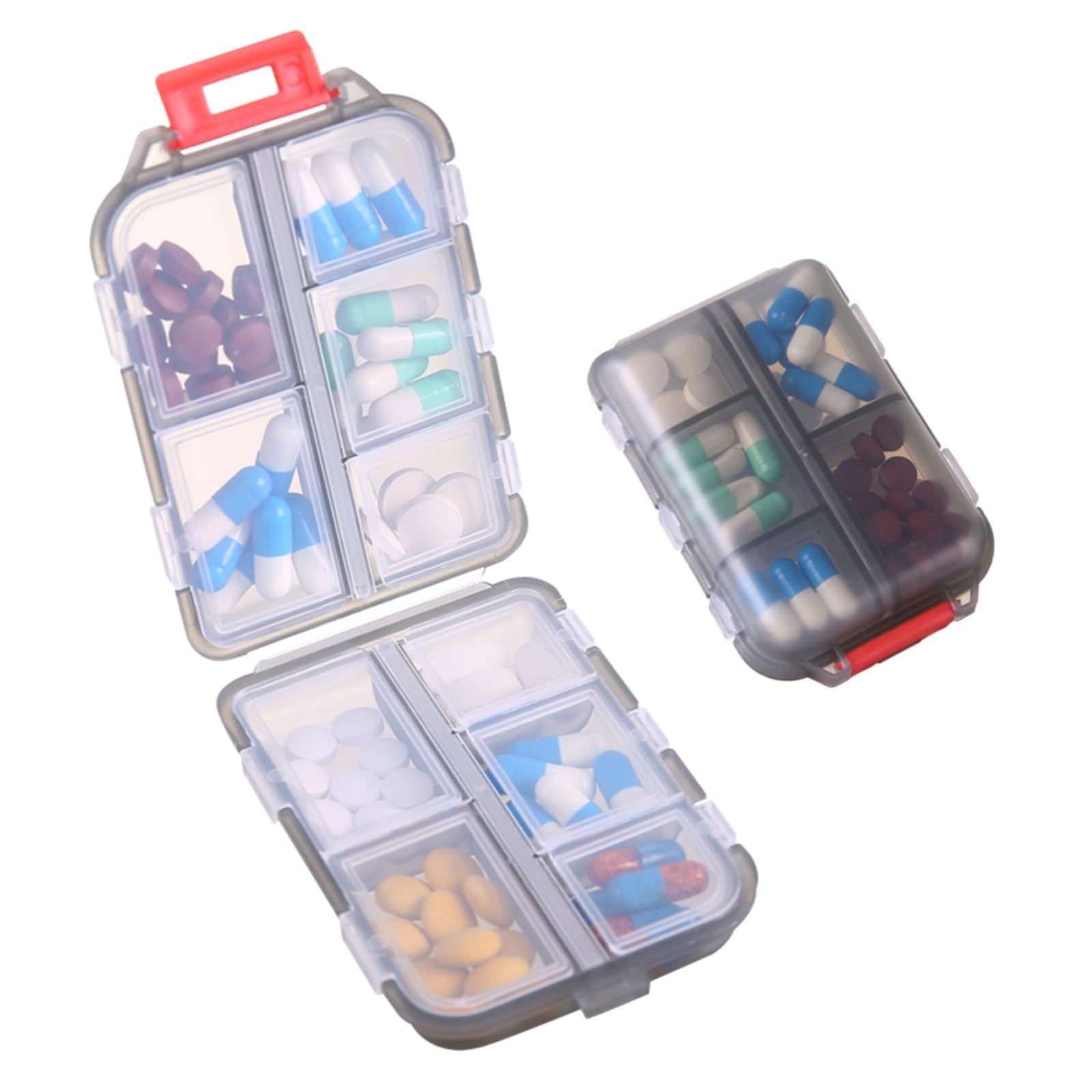 Zuihug 1Pack Travel Pill Organizer - 10 1 Count (Pack of 1), 1pack Gray