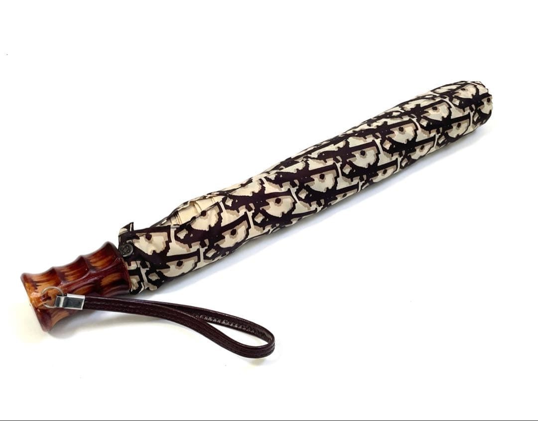 Christian Dior Trotter Monogram Folding Umbrella Authentic