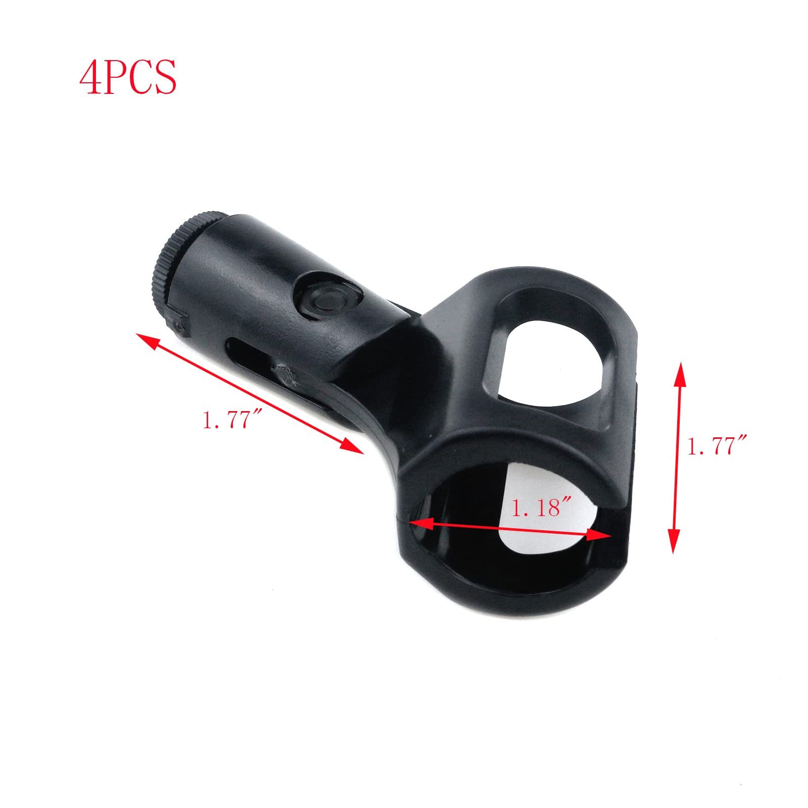 4Pcs Microphone Clip Rubber Flexible Mic Holder Handheld Wireless Mic