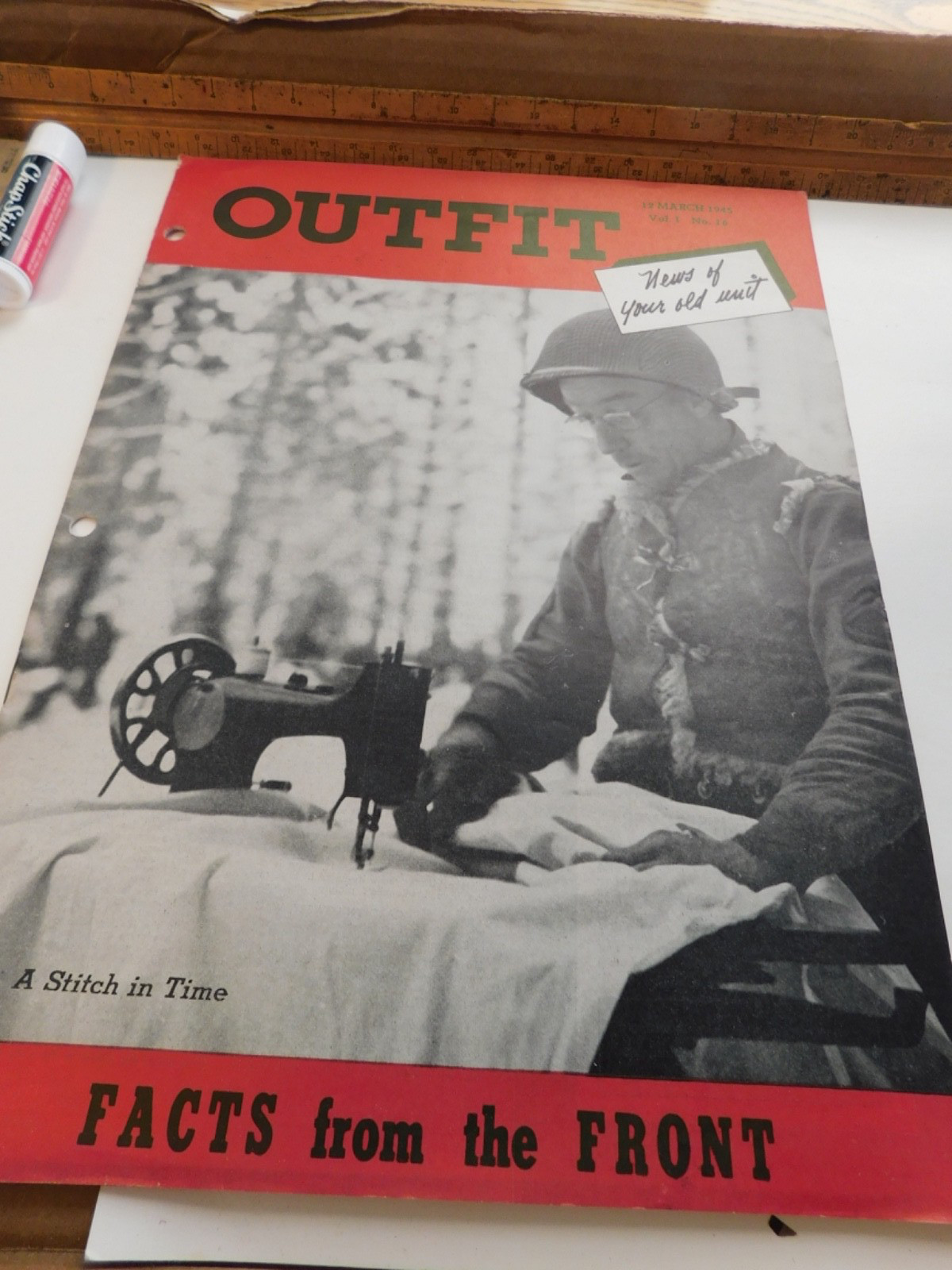 Military Ephemera- WWII OUTFIT Facts From The Front News of Your Old Unit 1945