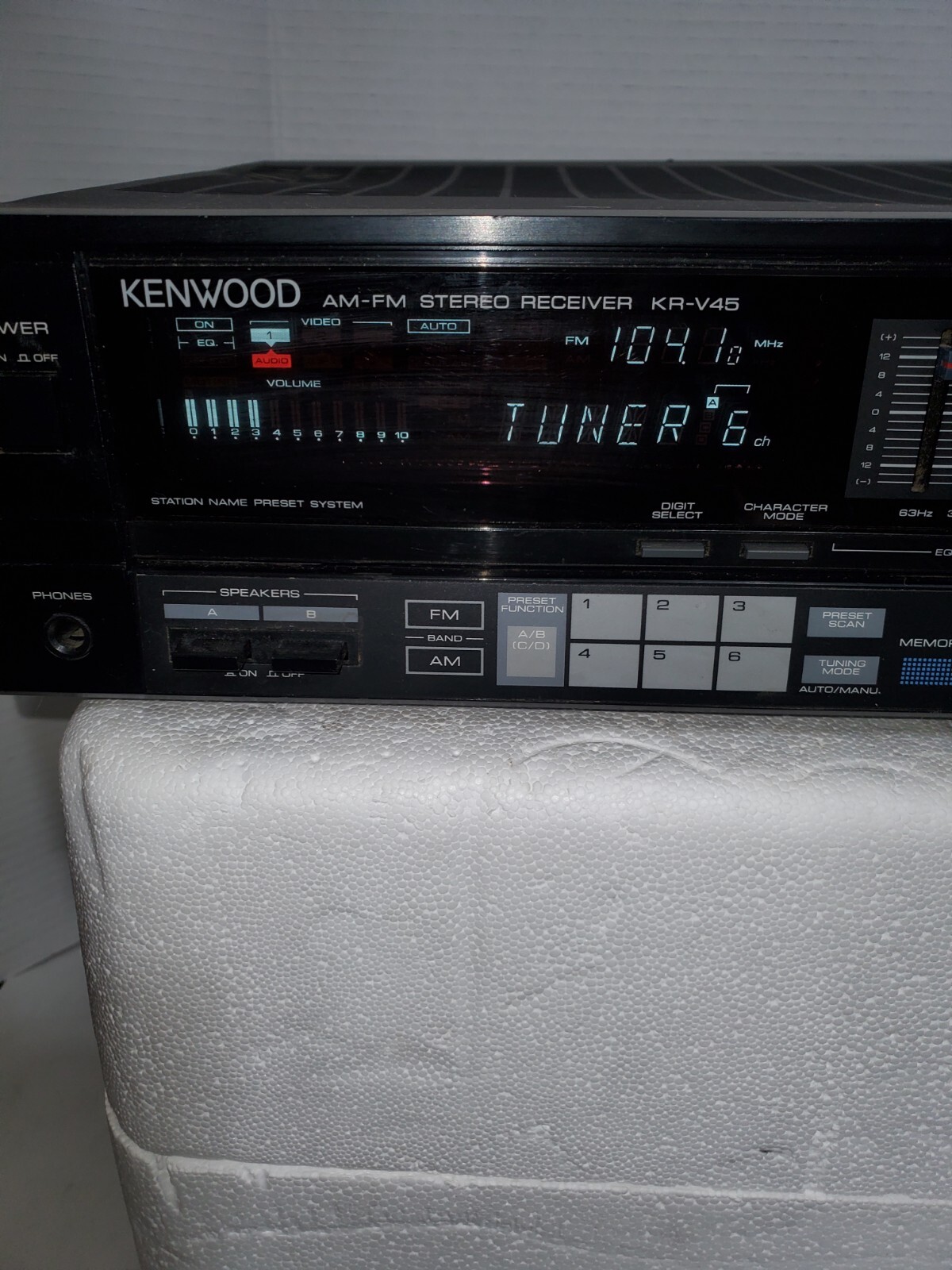 Kenwood Japan KR-V45 55w per Channel AM/FM Home Theater Stereo Receiver READ
