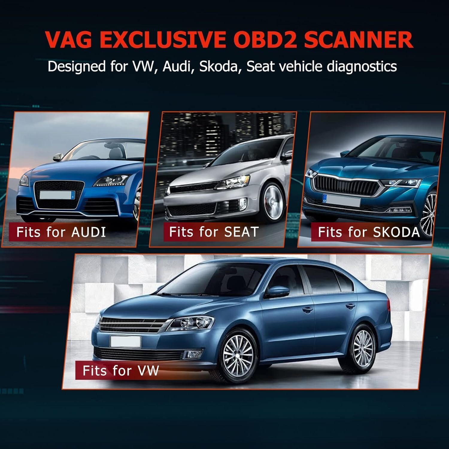 ANCEL VD700 Full System Diagnostic ABS SRS EPB OBD2 Scanner Code Reader For VAG