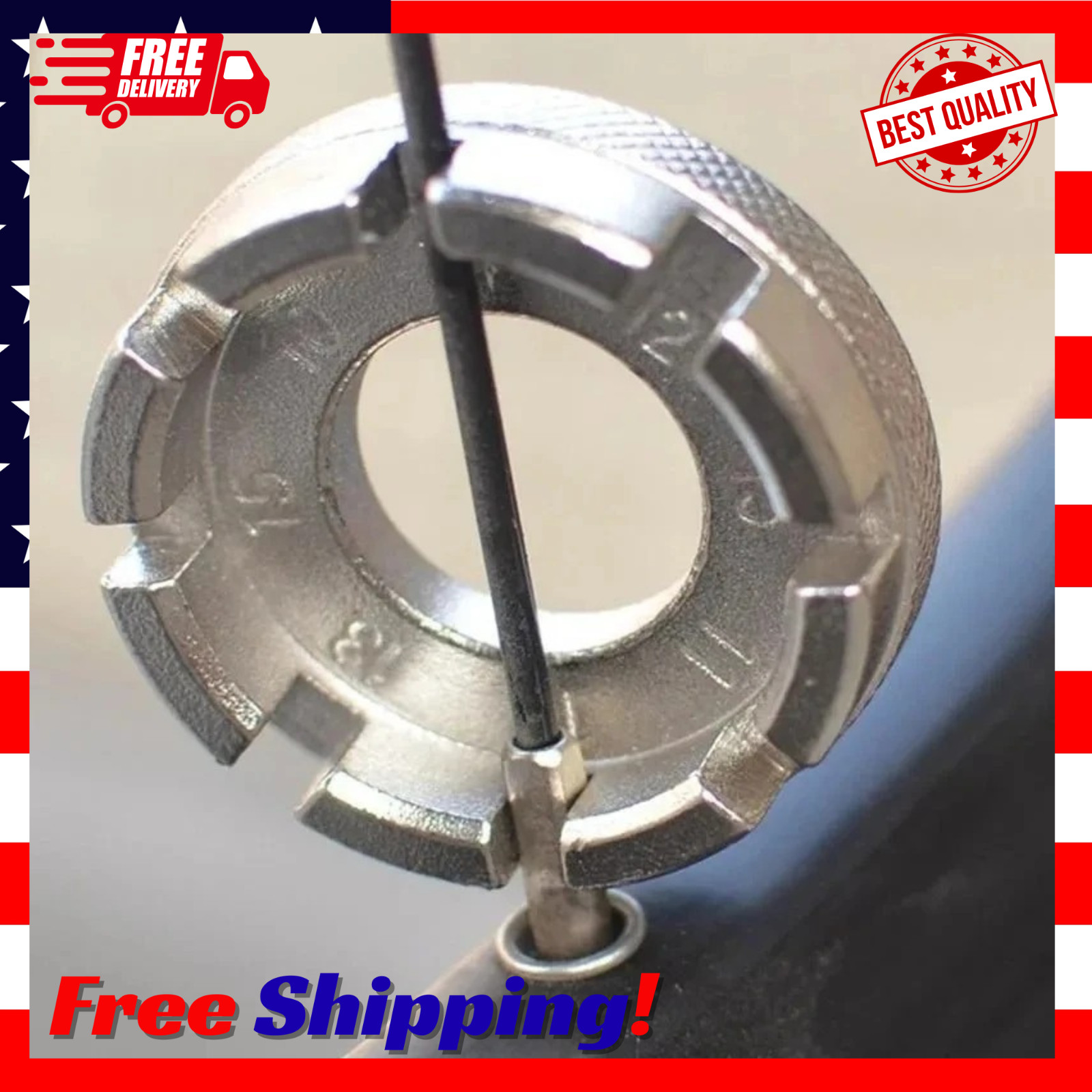 Bicycle Spoke Wrench Hard Steel 8 Way Bike Rim Truing Tool Adjust wheel Spokes