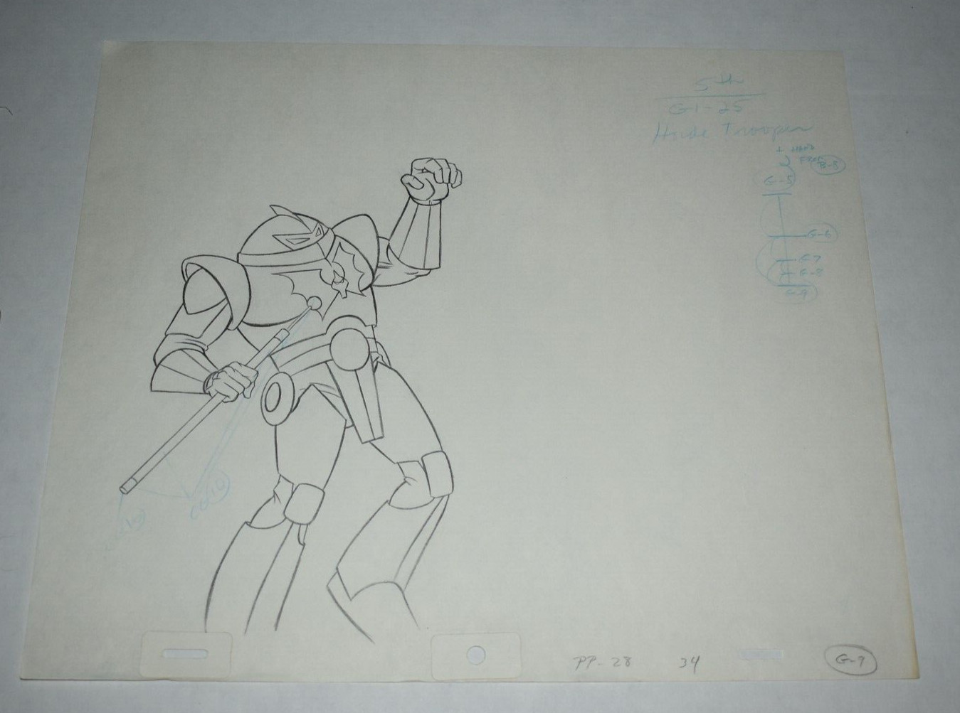 HE-MAN MOTU Masters of the Universe HORDE TROOPER Orig Animation Production Art
