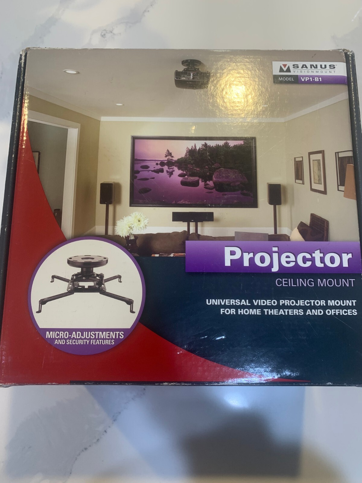 Sanus VP1-B1 Projector Ceiling Mount