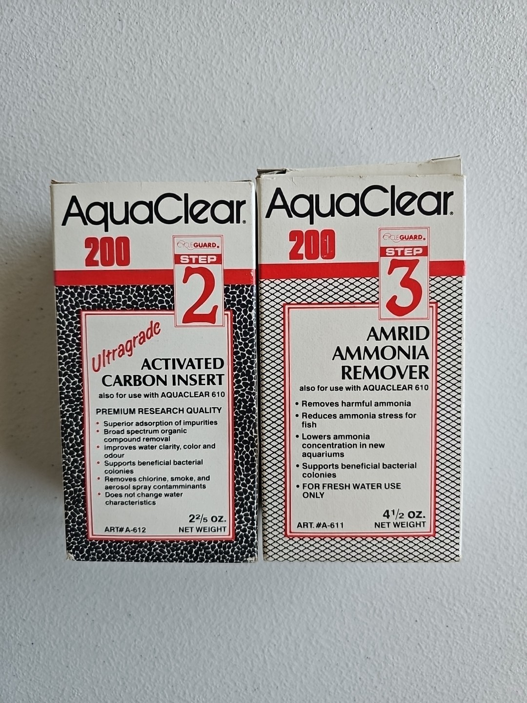 AquaClear 200 Step 2 Activated Carbon Insert + Step 3 Ammonia Remover Fish Tank