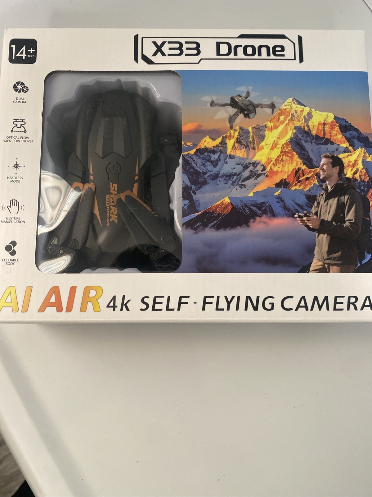 X33 Drone AI Air 4k Self Flying Dual Camera Foldable Body Fixed Point Hover
