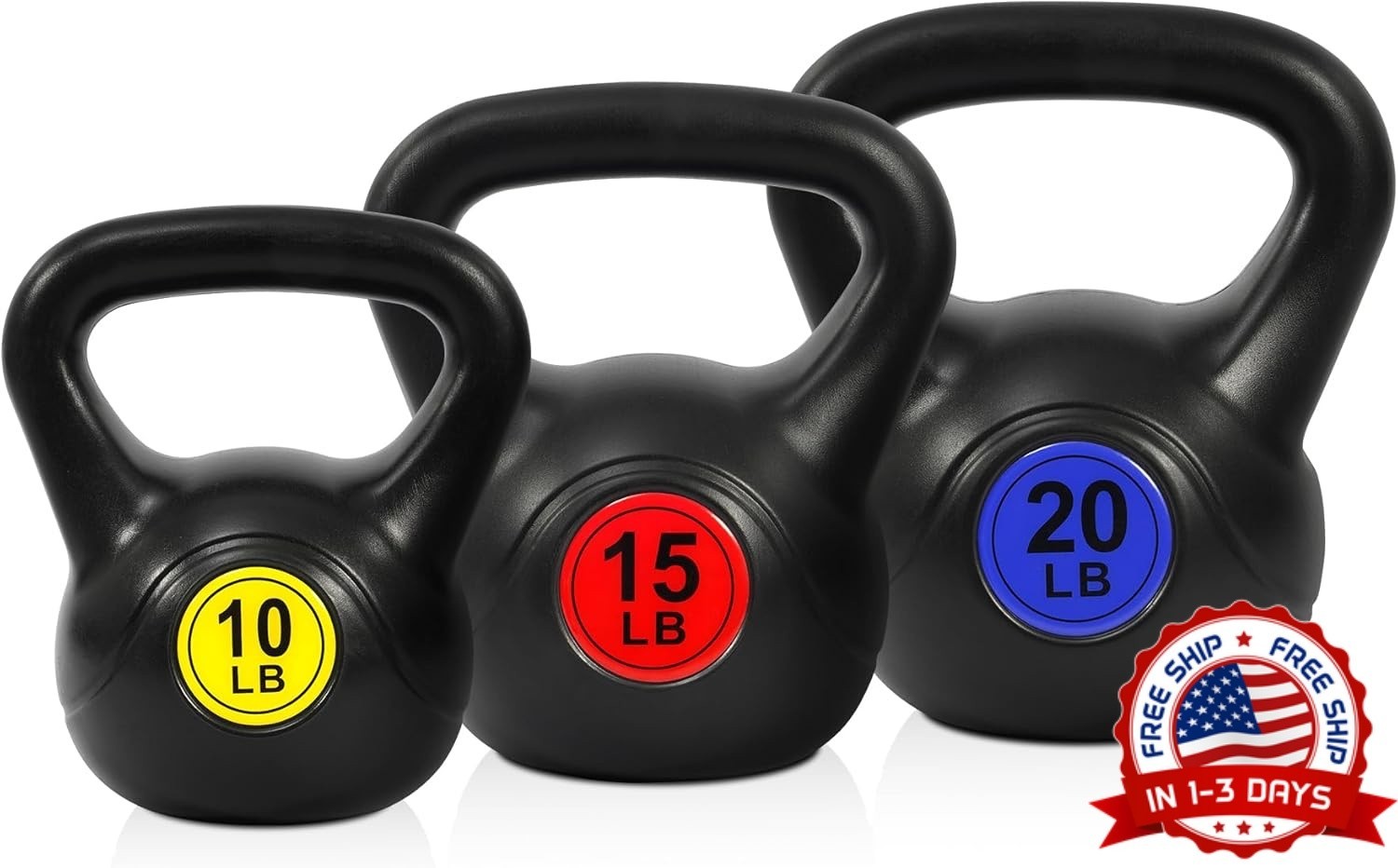 Juego De Pesas Rusas Con Soporte Para Ejercicios Gym 45Libras Mujer 10 15 20 Set