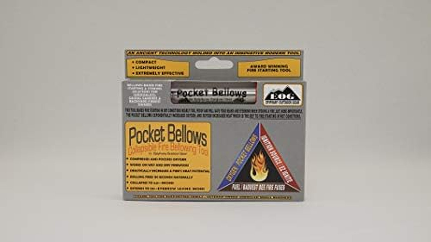 Pocket Bellows - Weatherproof Collapsible Fire Bellowing Tool for Starting Fire-