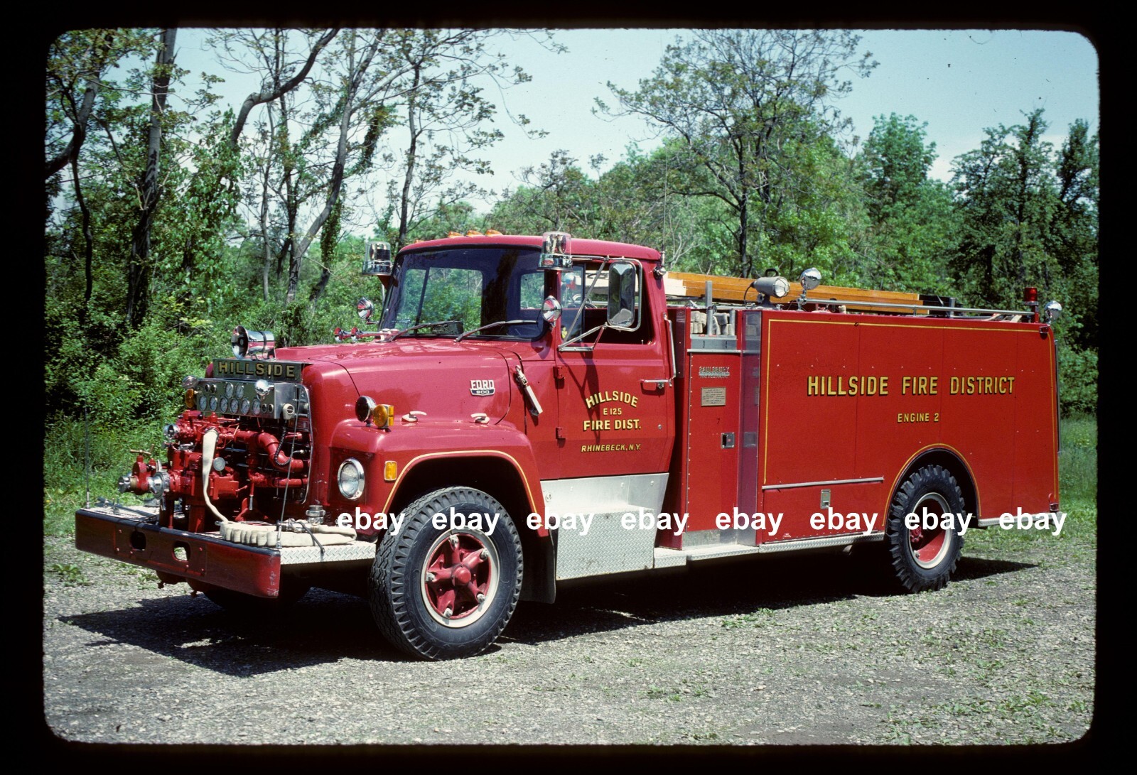 Rhinebeck NY Hillside Fire Dist 1972 Ford L Saulsbury tankerFire Apparatus Slide