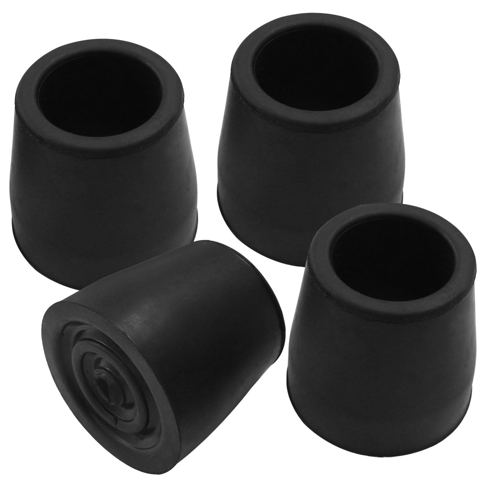 4 Pack Rubber Cane Tips 1 Inch - Heavy Duty Cane Tips - Rubber Cane Tips for ...