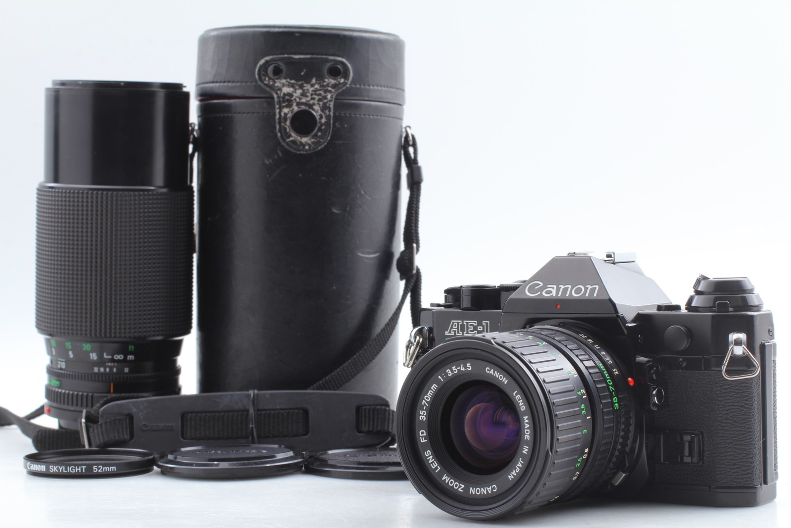 2Lens [N MINT] Canon AE-1 Program Film Camera 35-70mm f3.5-4.5 70-210mm f4 JAPAN