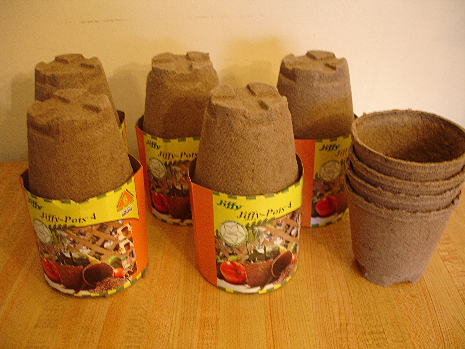 Jiffy 4 Inch Round Peat Pots Seed Starting Growing 34 pots total Biodegradable