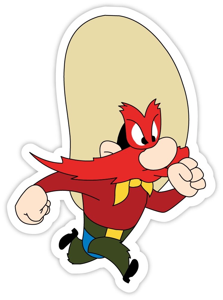 Yosemite Sam running sticker decal 4" x 5"