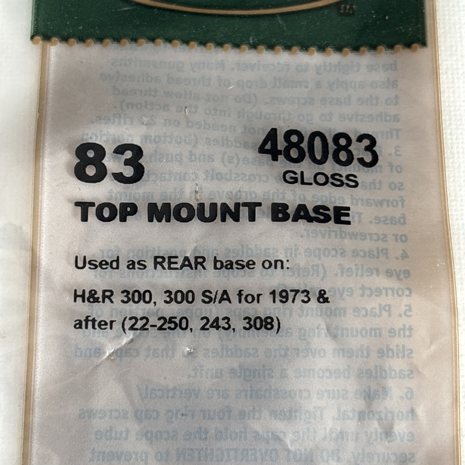 Weaver Top Mount Base #83