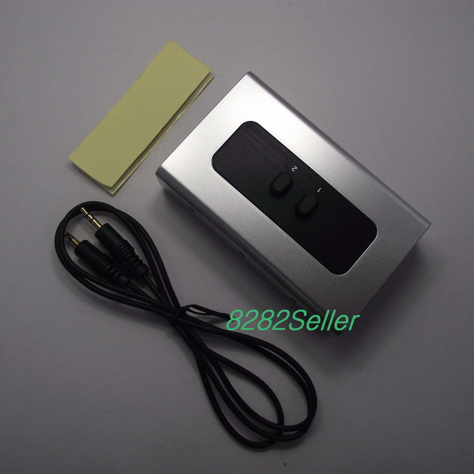 2 PORT 3.5mm High Quality STEREO Manual Switch AUX Audio selector + 1m Cable