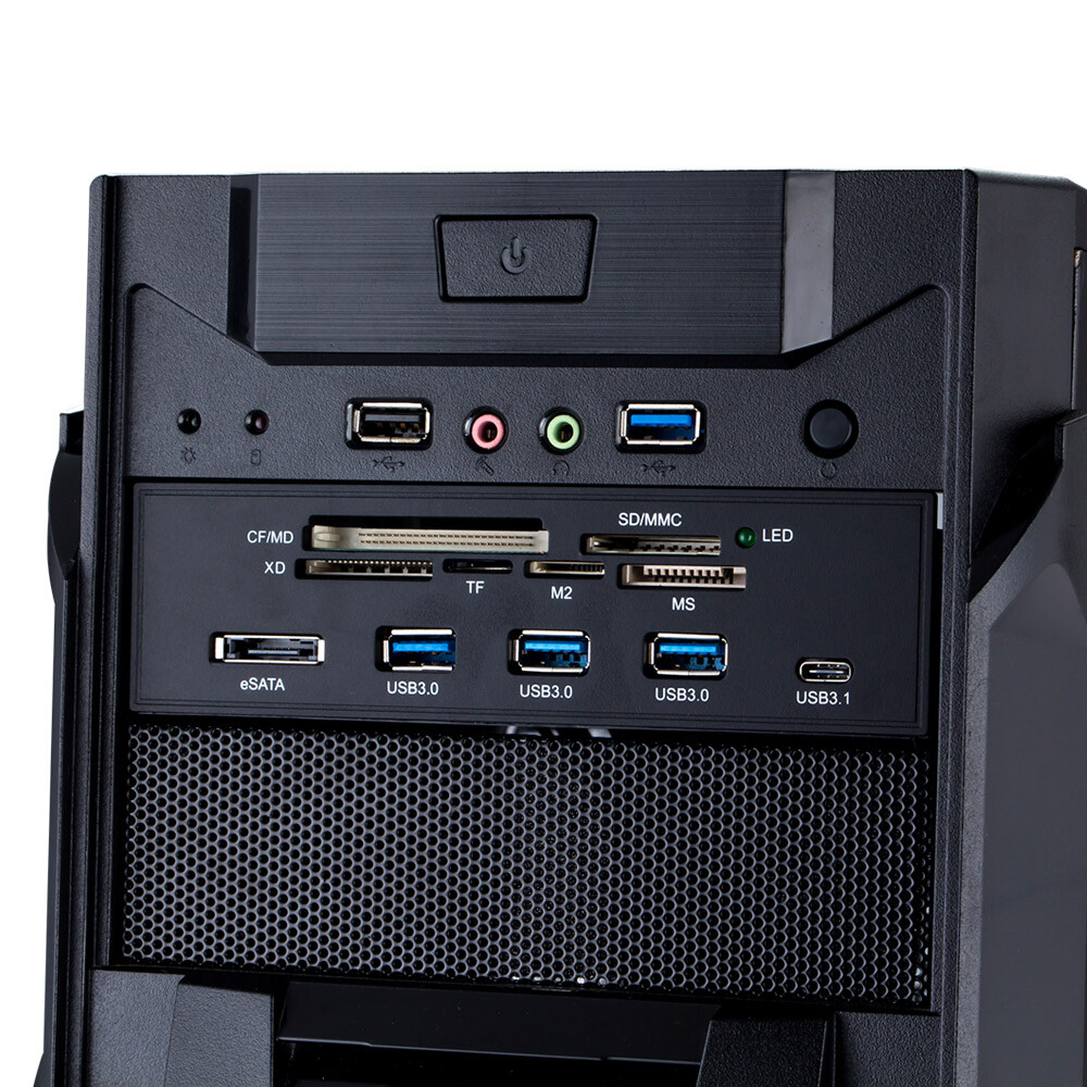 USB 3.0 Hub eSATA 5.25" Internal Card Reader Dashboard Media Front Panel