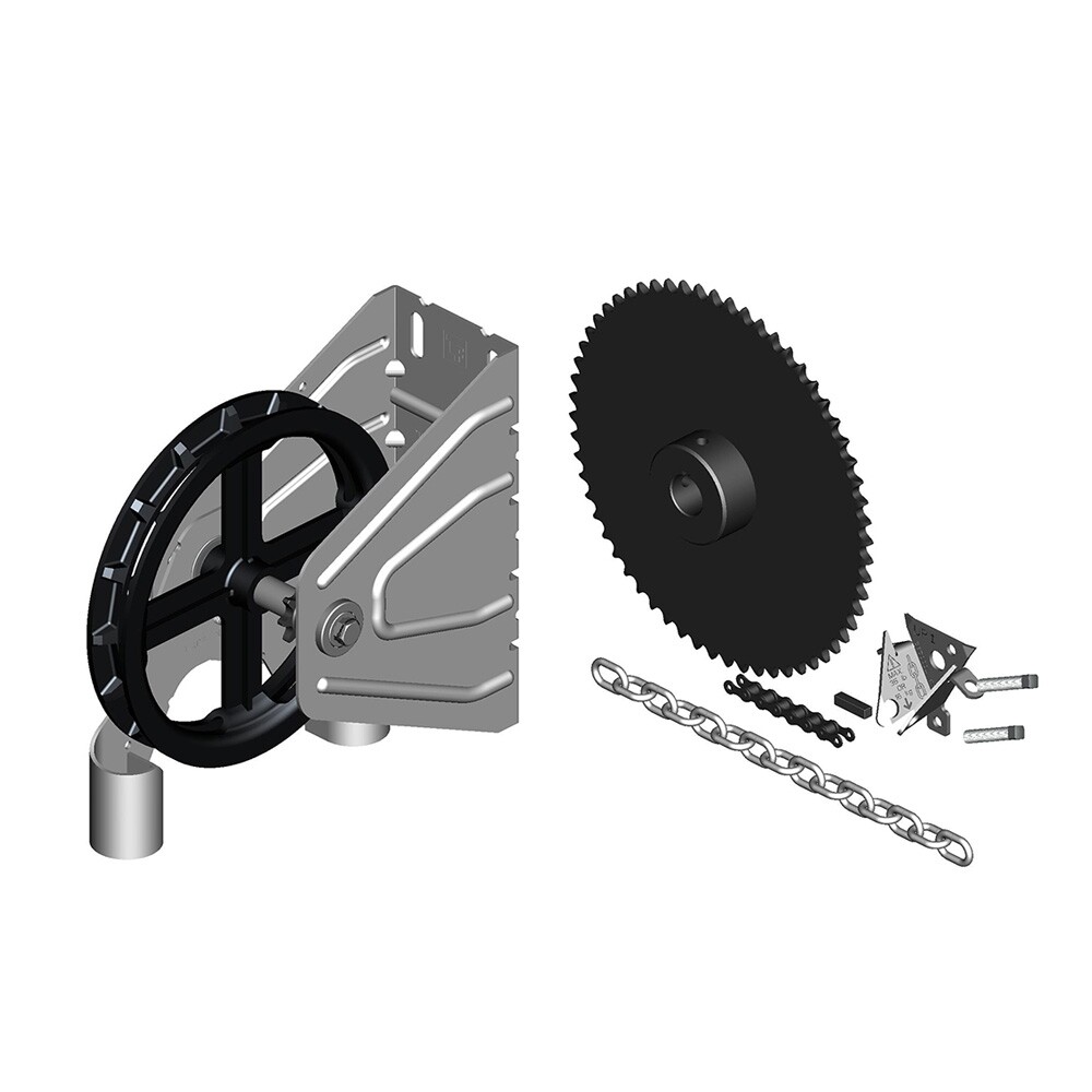 Garage Door Chain Hoist Model 2000R 6.6:1 Reduction Wall Mount (1.25 Inch Shaft)