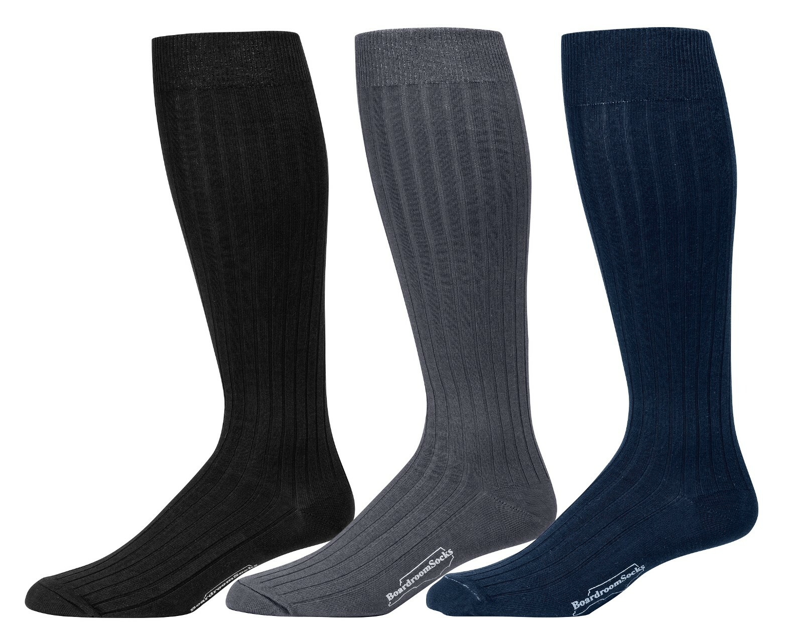 Men's Cotton Dress Socks, Knee High Business Socks for Formal & Casual Wear