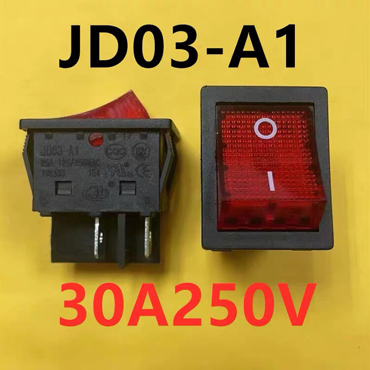 5PCS JD03-A1 4Pins 125V/250V 30A Push Button Rocker Switches for Inverter Welder