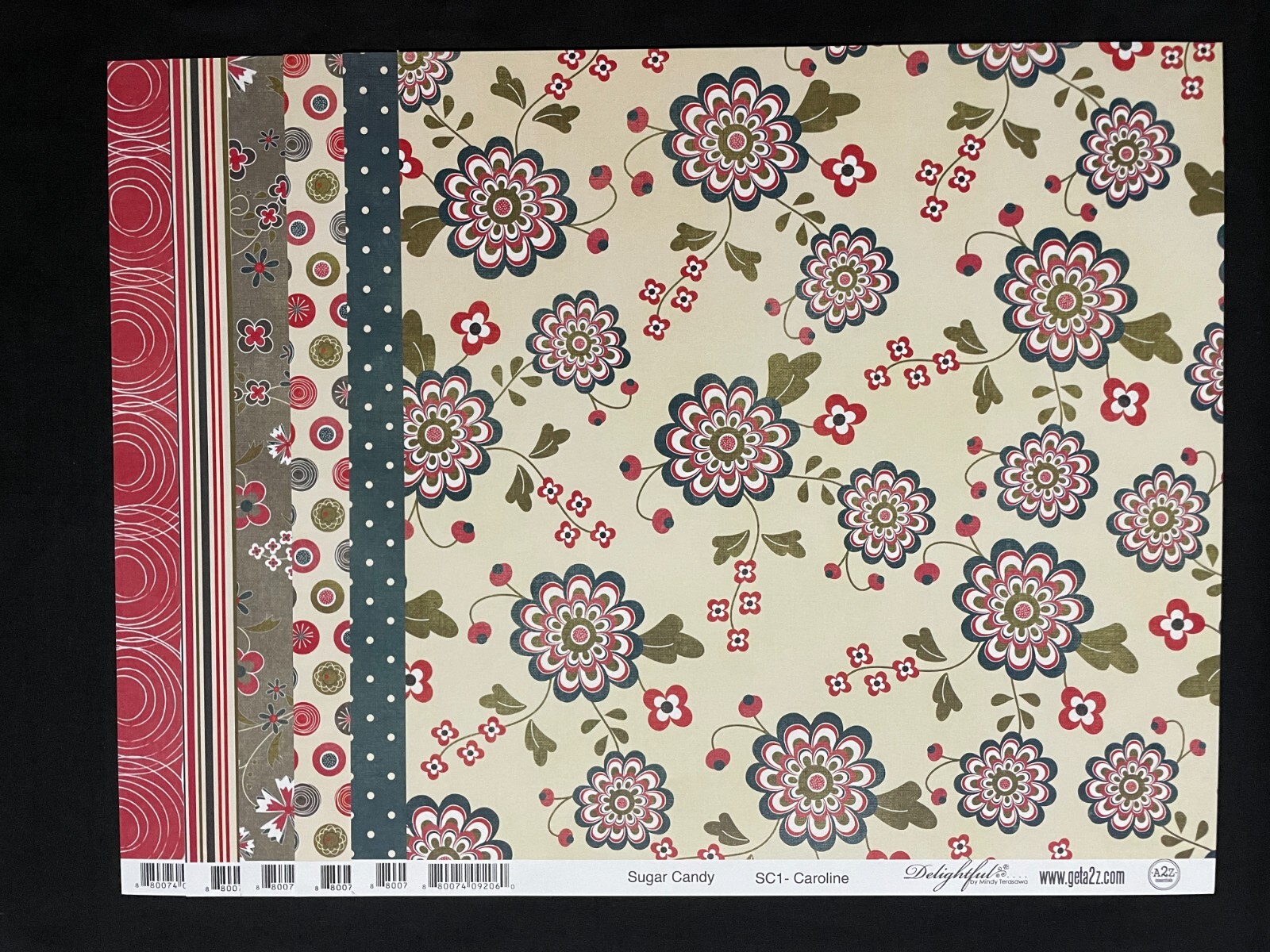A2Z DELIGHTFUL "SUGAR CANDY" 12X12 DS HEAVY PAPER