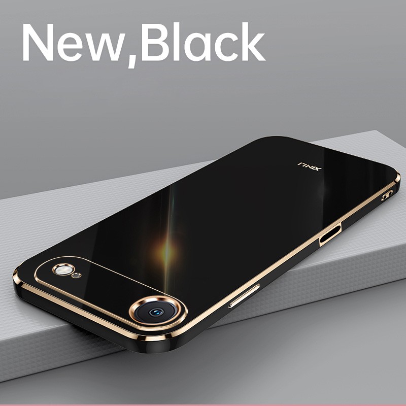 For iPhone 17 Air, Luxury Candy Color Plating Frame Soft Rubber Back Case Cover