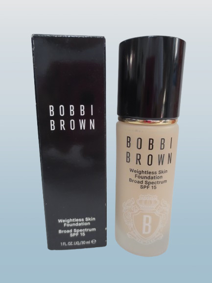 BOBBI BROWN WEIGHTLESS SKIN FOUNDATION SPF15 N-012 PORCELAIN 1 OZ BOXED