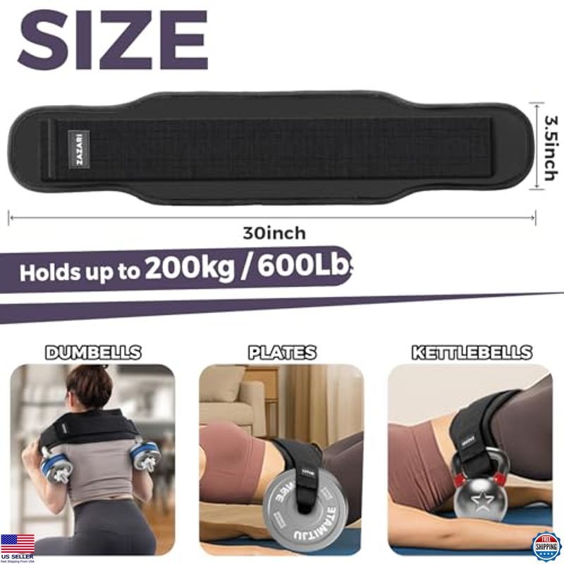 Hip Thrust Belt with Non-Slip Padding – Comfortable Hip Protection, Effective