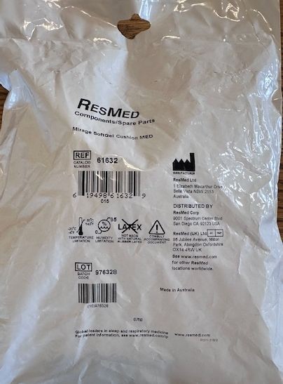New ResMed Medium Softgel Cushion 61632
