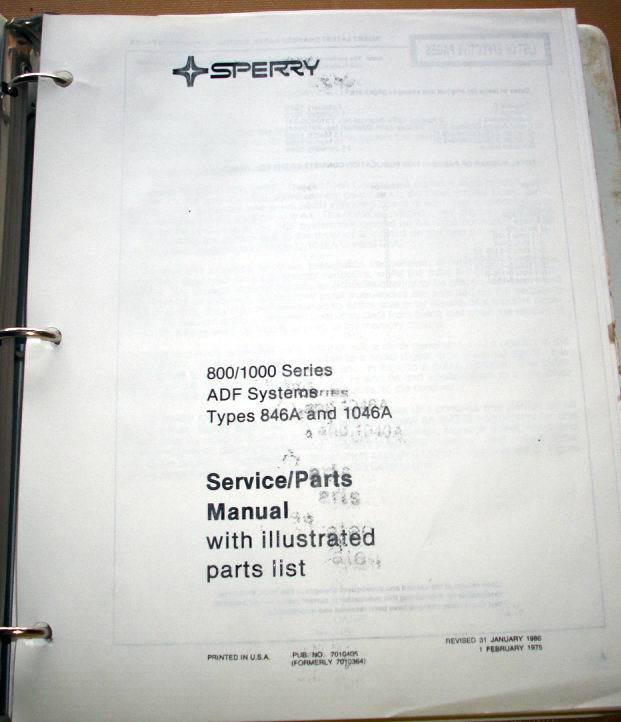 Sperry Cessna ARC 846A and 1046A ADF Service & Parts manual