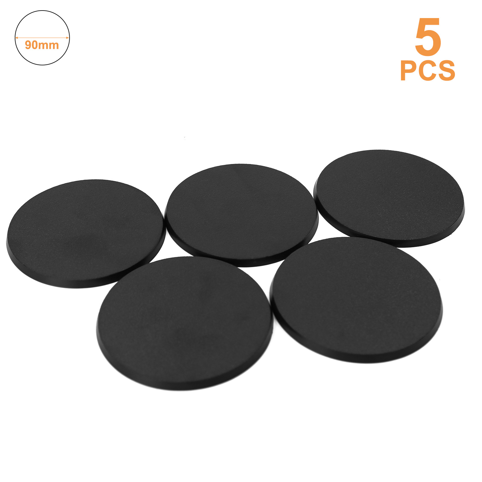 5pcs 90mm Round ABS Model Bases for Wargames Military Simulation Scene MB1190