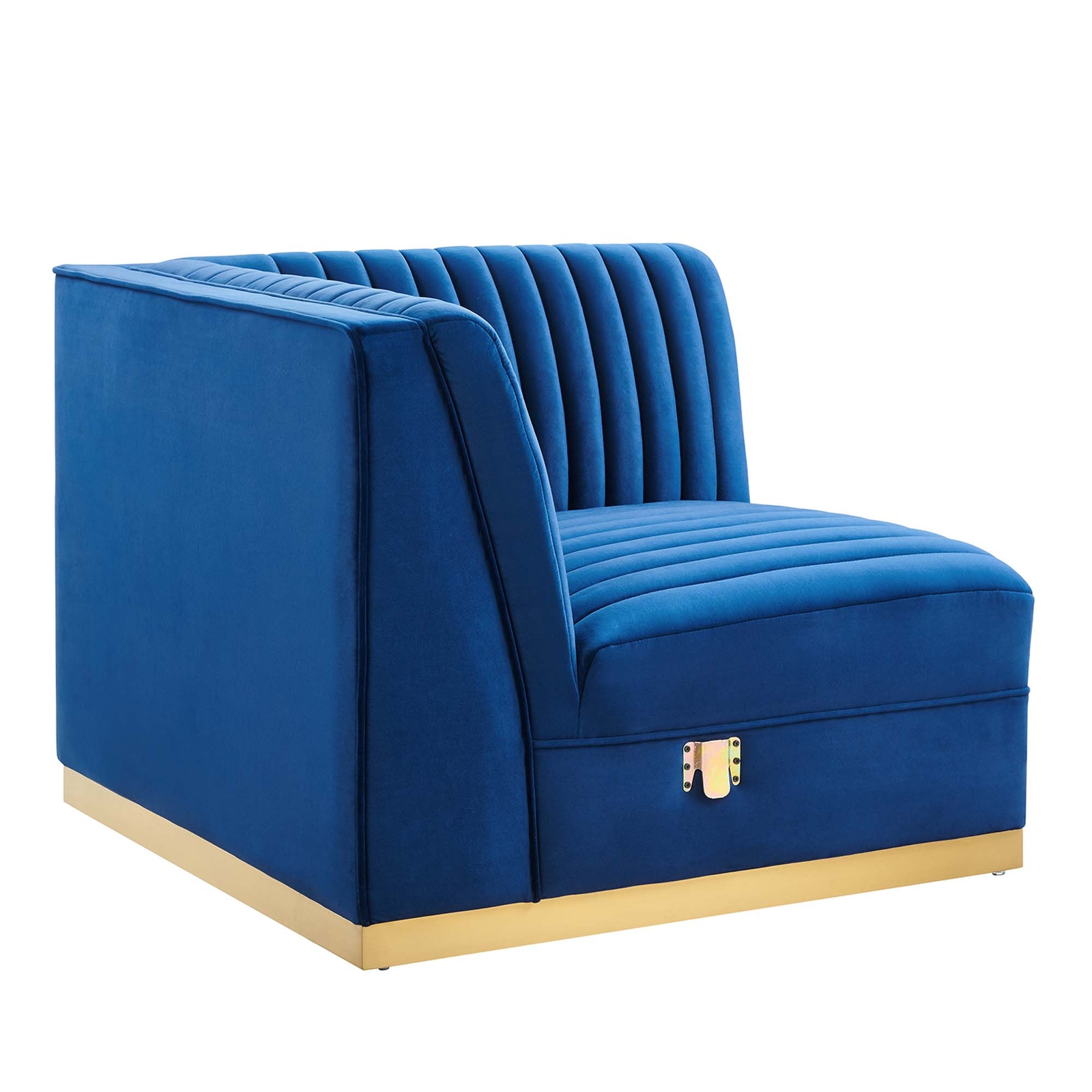Sanguine Modular Sectional Sofa Right Corner Chair in Navy Blue