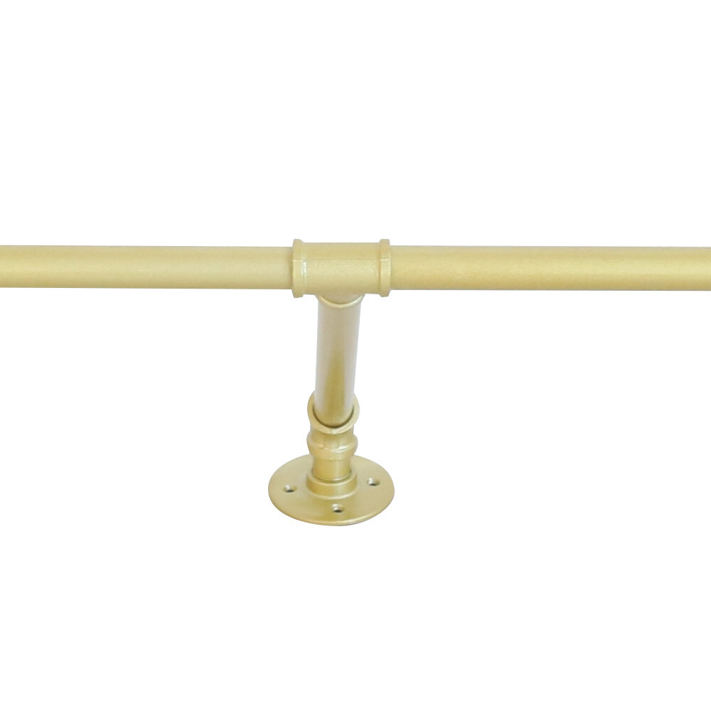 Wall Mount Clothes Rack Industrial Pipe Clothes Hanging Bar Home Garment Storage