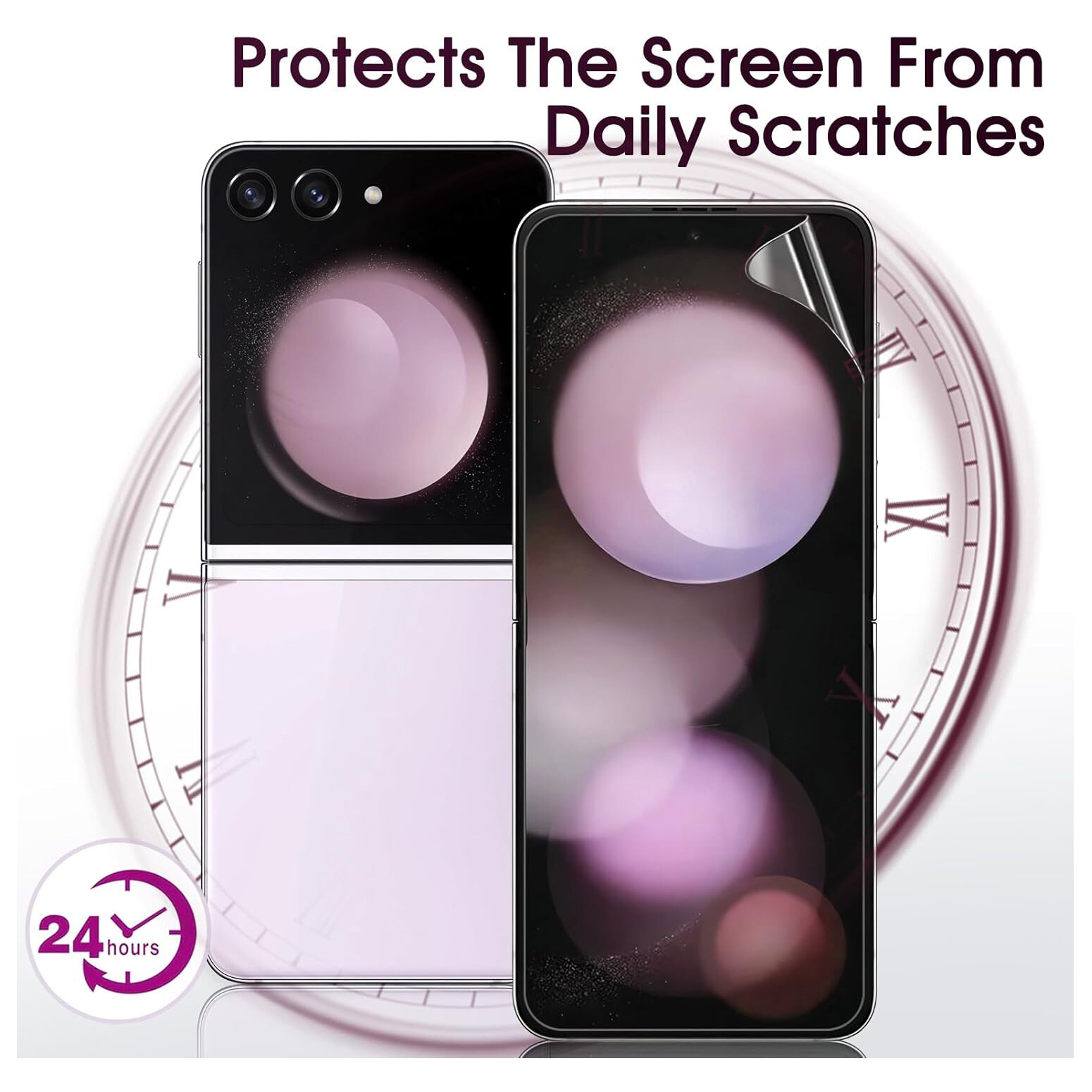 2 Sets Front/Back Screen Protector TPU Hydrogel For Samsung Galaxy Z Flip6/5/4/3
